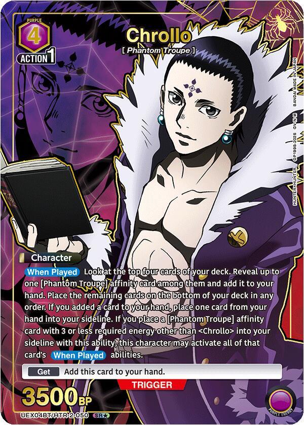 Chrollo (SR*) (UEX04BT/HTR-2-050) [UEX04BT: HUNTER X HUNTER Vol.2] Foil - Deck Out Gaming