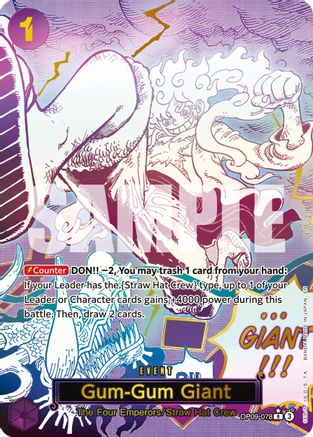 Gum-Gum Giant (Alternate Art) (OP09-078) [Premium Booster -The Best- Vol. 2] Foil - Deck Out Gaming