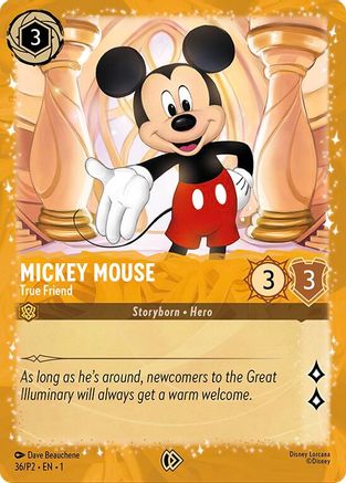 Mickey Mouse - True Friend (Puzzle Promo) (36) [Disney Lorcana Promo Cards] Holofoil - Deck Out Gaming