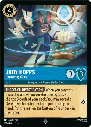 Judy Hopps - Uncovering Clues (156/204) [Whispers in the Well] - Deck Out Gaming