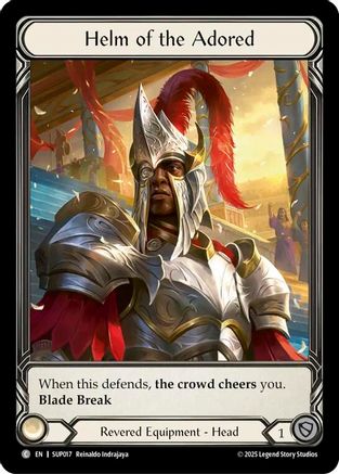 Helm of the Adored (Extended Art) (SUP017) [Super Slam] Cold Foil - Deck Out Gaming