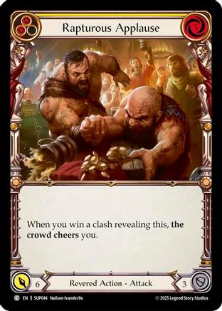 Rapturous Applause (Yellow) (SUP044) [Super Slam] Rainbow Foil - Deck Out Gaming
