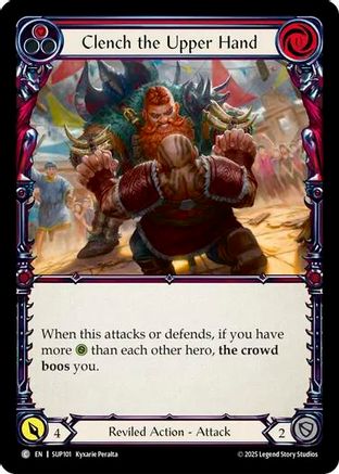 Clench the Upper Hand (Red) (SUP101) [Super Slam] - Deck Out Gaming