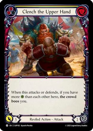 Clench the Upper Hand (Yellow) (SUP102) [Super Slam] - Deck Out Gaming