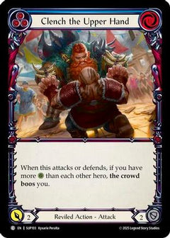 Clench the Upper Hand (Blue) (SUP103) [Super Slam] Rainbow Foil - Deck Out Gaming