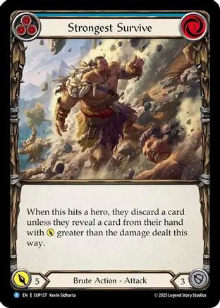 Strongest Survive (Blue) (SUP137) [Super Slam] Rainbow Foil - Deck Out Gaming