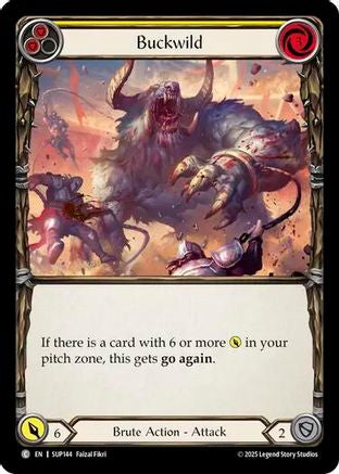 Buckwild (Yellow) (SUP144) [Super Slam] Rainbow Foil - Deck Out Gaming
