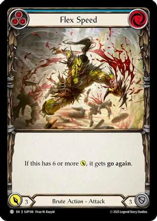 Flex Speed (Blue) (SUP148) [Super Slam] Rainbow Foil - Deck Out Gaming