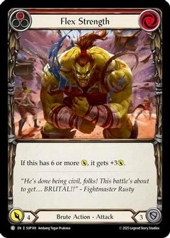 Flex Strength (Red) (SUP149) [Super Slam] Rainbow Foil - Deck Out Gaming