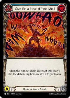 Give 'Em a Piece of Your Mind (Blue) (SUP154) [Super Slam] - Deck Out Gaming