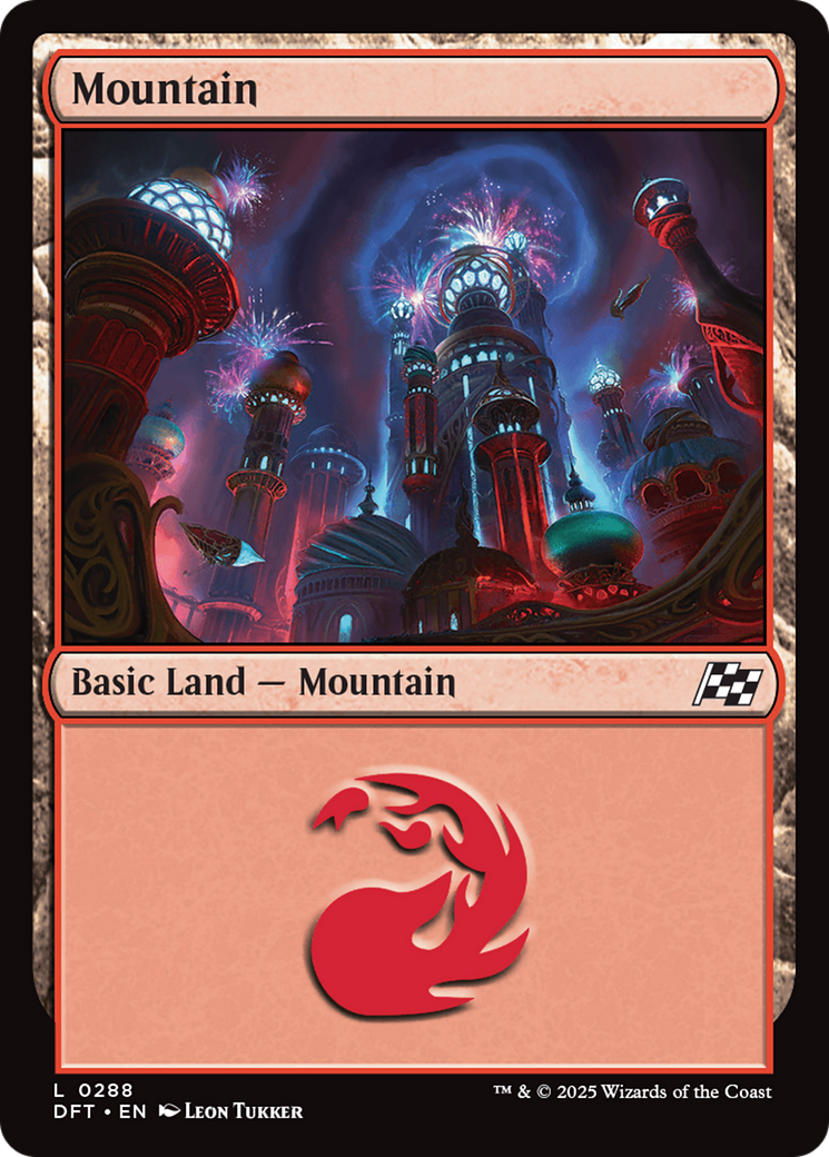 Mountain (0288) (288) [Aetherdrift] foil - Deck Out Gaming