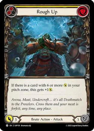 Rough Up (Yellow) (SUP159) [Super Slam] Rainbow Foil - Deck Out Gaming