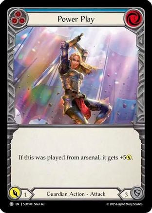 Power Play (Blue) (SUP188) [Super Slam] Rainbow Foil - Deck Out Gaming