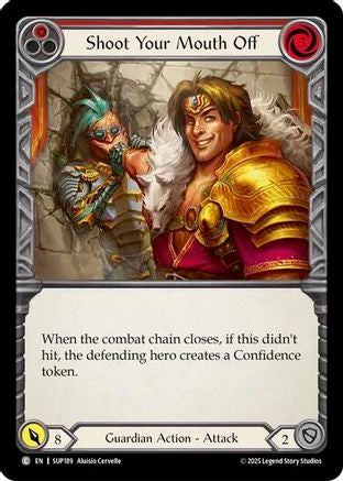 Shoot Your Mouth Off (Red) (SUP189) [Super Slam] Rainbow Foil - Deck Out Gaming