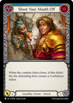 Shoot Your Mouth Off (Blue) (SUP191) [Super Slam] Rainbow Foil - Deck Out Gaming