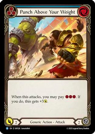 Punch Above Your Weight (Blue) (SUP226) [Super Slam] Rainbow Foil - Deck Out Gaming