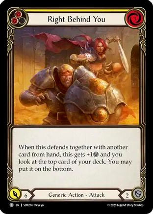Right Behind You (Yellow) (SUP234) [Super Slam] Rainbow Foil - Deck Out Gaming