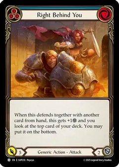 Right Behind You (Blue) (SUP235) [Super Slam] Rainbow Foil - Deck Out Gaming