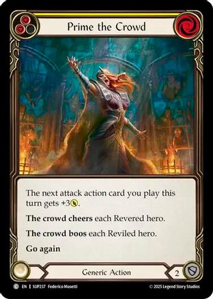 Prime the Crowd (Yellow) (SUP237) [Super Slam] Rainbow Foil - Deck Out Gaming