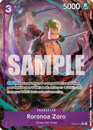Roronoa Zoro - OP09-076 (Alternate Art) (OP09-076) [Premium Booster -The Best- Vol. 2] Foil - Deck Out Gaming