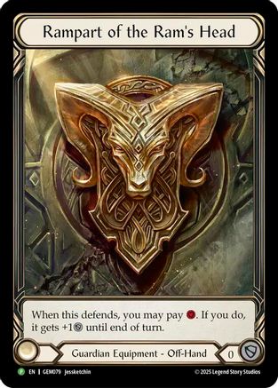 Rampart of the Ram's Head (GEM079) [GEM Pack 3] Rainbow Foil - Deck Out Gaming