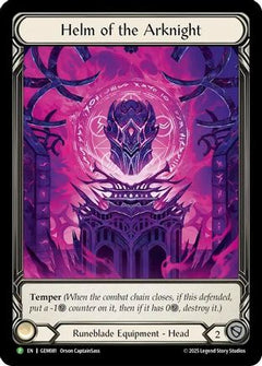 Helm of the Arknight (GEM081) [GEM Pack 3] Rainbow Foil - Deck Out Gaming