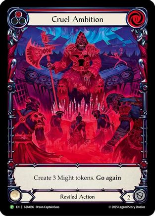 Cruel Ambition (GEM096) [GEM Pack 3] Rainbow Foil - Deck Out Gaming