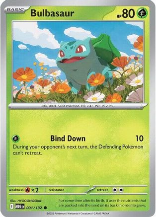 Bulbasaur - 001/132 (1) [ME01: Mega Evolution] Reverse Holofoil - Deck Out Gaming
