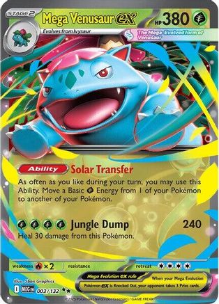 Mega Venusaur ex - 003/132 (3) [ME01: Mega Evolution] Holofoil - Deck Out Gaming