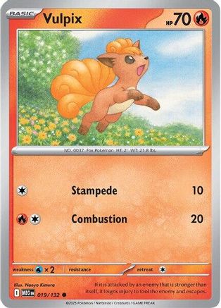 Vulpix - 019/132 (19) [ME01: Mega Evolution] Reverse Holofoil - Deck Out Gaming