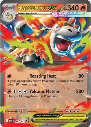 Mega Camerupt ex - 022/132 (22) [ME01: Mega Evolution] Holofoil - Deck Out Gaming