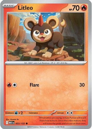 Litleo - 023/132 (23) [ME01: Mega Evolution] Reverse Holofoil - Deck Out Gaming