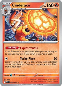 Cinderace (28) [ME01: Mega Evolution] Reverse Holofoil - Deck Out Gaming