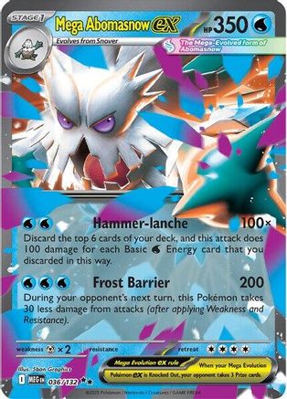 Mega Abomasnow ex - 036/132 (36) [ME01: Mega Evolution] Holofoil - Deck Out Gaming