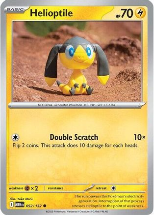 Helioptile - 052/132 (52) [ME01: Mega Evolution] Reverse Holofoil - Deck Out Gaming