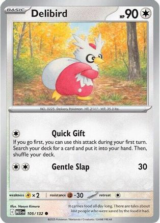 Delibird - 105/132 (105) [ME01: Mega Evolution] Reverse Holofoil - Deck Out Gaming