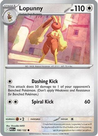 Lopunny (108) [ME01: Mega Evolution] Reverse Holofoil - Deck Out Gaming