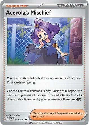 Acerola's Mischief - 113/132 (113) [ME01: Mega Evolution] - Deck Out Gaming