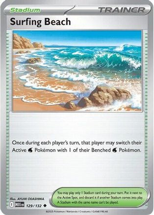 Surfing Beach (129) [ME01: Mega Evolution] Reverse Holofoil - Deck Out Gaming