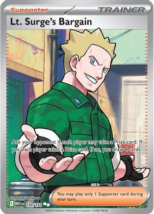 Lt. Surge's Bargain - 170/132 (170) [ME01: Mega Evolution] Holofoil - Deck Out Gaming
