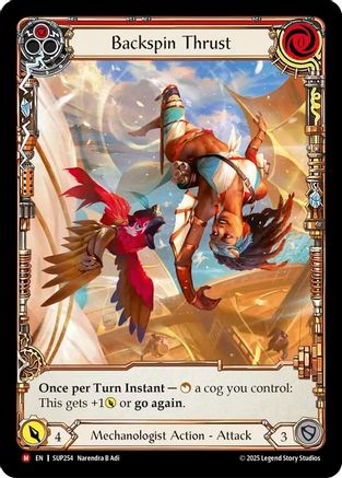 Backspin Thrust (Extended Art) (SUP254) [Super Slam] Cold Foil - Deck Out Gaming