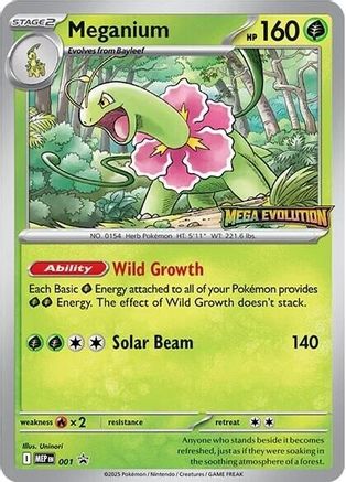 Meganium - 001 (1) [ME: Mega Evolution Promo] - Deck Out Gaming