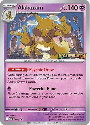 Alakazam - 003 (3) [ME: Mega Evolution Promo] - Deck Out Gaming