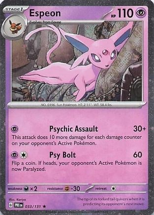 Espeon - 033/131 (Cosmos Holo) (33) [Miscellaneous Cards & Products] Holofoil - Deck Out Gaming