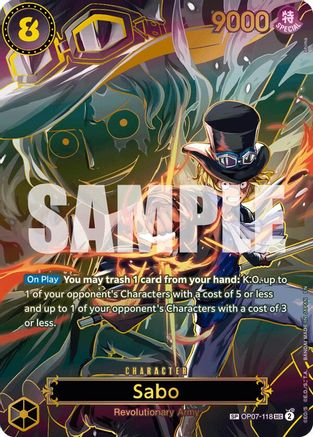 Sabo - OP07-118 (SP) (OP07-118) [Carrying On His Will] Foil - Deck Out Gaming