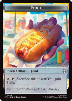 Food // Robot Double-Sided Token (5) [Marvel's Spider-Man] foil - Deck Out Gaming