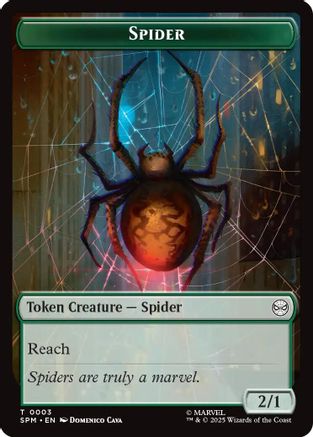 Spider // Treasure Double-Sided Token (3) [Marvel's Spider-Man] - Deck Out Gaming