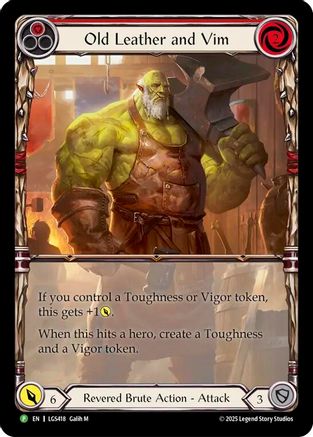 Old Leather and Vim - LGS418 (LGS418) [Flesh and Blood: Promo Cards] Cold Foil - Deck Out Gaming