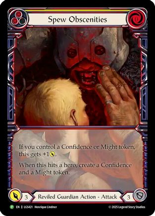 Spew Obscenities - LGS421 (LGS421) [Flesh and Blood: Promo Cards] Cold Foil - Deck Out Gaming