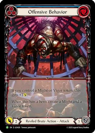 Offensive Behavior - LGS420 (LGS420) [Flesh and Blood: Promo Cards] Cold Foil - Deck Out Gaming